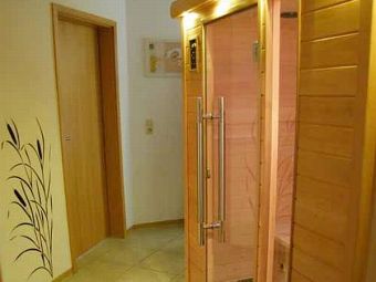 Wellness Ferienwohnung Üssbach, wohnungseigene Sauna